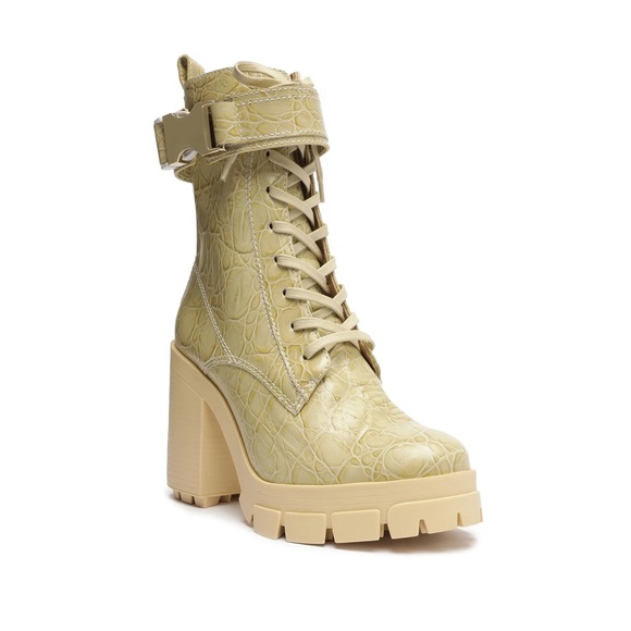 SCHUTZ SZ 10 Cream ROSLYN Laceup Platform Boots Booties.super comfy! - Picture 5 of 15